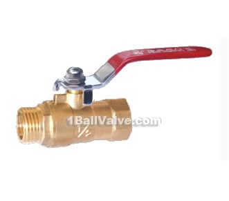 Internal and external teeth brass ball valves